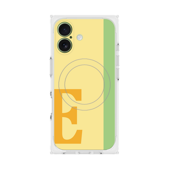 プレミアムスクエアケース with MagSafe［ オリジナル - initial color line - E yellow ］