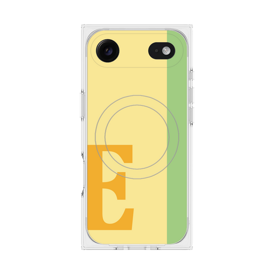 プレミアムスクエアケース with MagSafe［ オリジナル - initial color line - E yellow ］