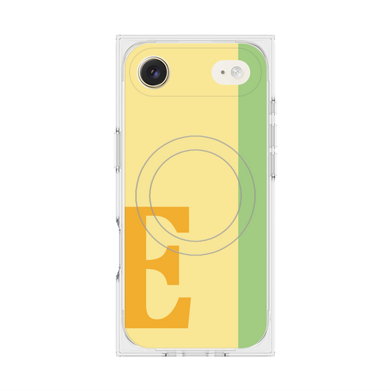 プレミアムスクエアケース with MagSafe［ オリジナル - initial color line - E yellow ］