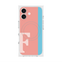 プレミアムスクエアケース with MagSafe［ オリジナル - initial color line - F pink ］