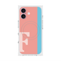 プレミアムスクエアケース with MagSafe［ オリジナル - initial color line - F pink ］