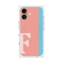 プレミアムスクエアケース with MagSafe［ オリジナル - initial color line - F pink ］