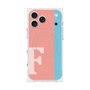 プレミアムスクエアケース with MagSafe［ オリジナル - initial color line - F pink ］