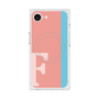 プレミアムスクエアケース with MagSafe［ オリジナル - initial color line - F pink ］