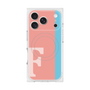 プレミアムスクエアケース with MagSafe［ オリジナル - initial color line - F pink ］
