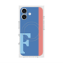 プレミアムスクエアケース with MagSafe［ オリジナル - initial color line - F blue ］