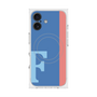 プレミアムスクエアケース with MagSafe［ オリジナル - initial color line - F blue ］