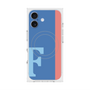 プレミアムスクエアケース with MagSafe［ オリジナル - initial color line - F blue ］