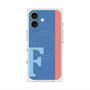 プレミアムスクエアケース with MagSafe［ オリジナル - initial color line - F blue ］