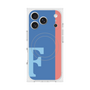プレミアムスクエアケース with MagSafe［ オリジナル - initial color line - F blue ］