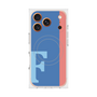 プレミアムスクエアケース with MagSafe［ オリジナル - initial color line - F blue ］