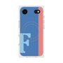 プレミアムスクエアケース with MagSafe［ オリジナル - initial color line - F blue ］