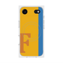 プレミアムスクエアケース with MagSafe［ オリジナル - initial color line - F orange ］