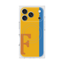 プレミアムスクエアケース with MagSafe［ オリジナル - initial color line - F orange ］