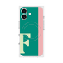 プレミアムスクエアケース with MagSafe［ オリジナル - initial color line - F green ］