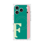 プレミアムスクエアケース with MagSafe［ オリジナル - initial color line - F green ］
