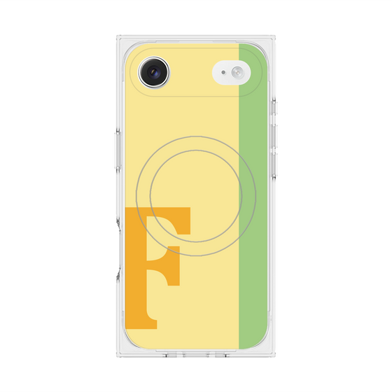 プレミアムスクエアケース with MagSafe［ オリジナル - initial color line - F yellow ］
