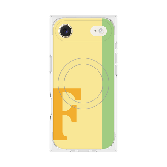 プレミアムスクエアケース with MagSafe［ オリジナル - initial color line - F yellow ］