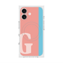 プレミアムスクエアケース with MagSafe［ オリジナル - initial color line - G pink ］