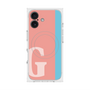 プレミアムスクエアケース with MagSafe［ オリジナル - initial color line - G pink ］