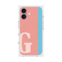 プレミアムスクエアケース with MagSafe［ オリジナル - initial color line - G pink ］