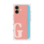 プレミアムスクエアケース with MagSafe［ オリジナル - initial color line - G pink ］