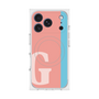 プレミアムスクエアケース with MagSafe［ オリジナル - initial color line - G pink ］