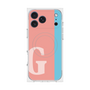プレミアムスクエアケース with MagSafe［ オリジナル - initial color line - G pink ］