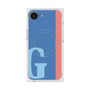 プレミアムスクエアケース with MagSafe［ オリジナル - initial color line - G blue ］