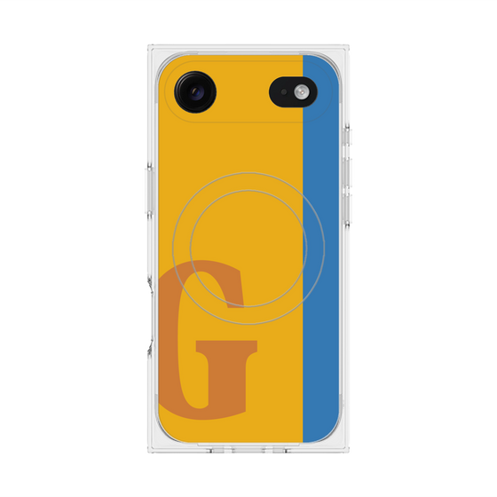 プレミアムスクエアケース with MagSafe［ オリジナル - initial color line - G orange ］