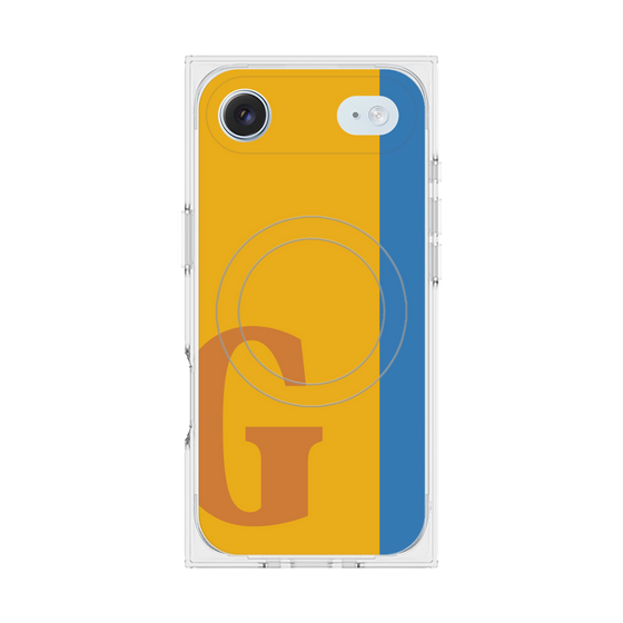 プレミアムスクエアケース with MagSafe［ オリジナル - initial color line - G orange ］
