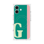 プレミアムスクエアケース with MagSafe［ オリジナル - initial color line - G green ］