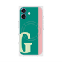 プレミアムスクエアケース with MagSafe［ オリジナル - initial color line - G green ］