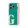 プレミアムスクエアケース with MagSafe［ オリジナル - initial color line - G green ］