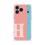 プレミアムスクエアケース with MagSafe［ オリジナル - initial color line - H pink ］
