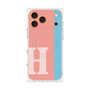 プレミアムスクエアケース with MagSafe［ オリジナル - initial color line - H pink ］