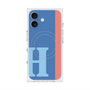 プレミアムスクエアケース with MagSafe［ オリジナル - initial color line - H blue ］