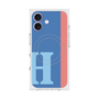 プレミアムスクエアケース with MagSafe［ オリジナル - initial color line - H blue ］