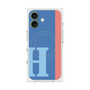 プレミアムスクエアケース with MagSafe［ オリジナル - initial color line - H blue ］