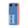 プレミアムスクエアケース with MagSafe［ オリジナル - initial color line - H blue ］