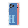 プレミアムスクエアケース with MagSafe［ オリジナル - initial color line - H blue ］