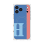 プレミアムスクエアケース with MagSafe［ オリジナル - initial color line - H blue ］