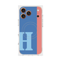 プレミアムスクエアケース with MagSafe［ オリジナル - initial color line - H blue ］