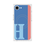 プレミアムスクエアケース with MagSafe［ オリジナル - initial color line - H blue ］