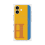 プレミアムスクエアケース with MagSafe［ オリジナル - initial color line - H orange ］