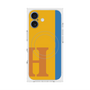 プレミアムスクエアケース with MagSafe［ オリジナル - initial color line - H orange ］
