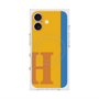 プレミアムスクエアケース with MagSafe［ オリジナル - initial color line - H orange ］
