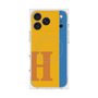 プレミアムスクエアケース with MagSafe［ オリジナル - initial color line - H orange ］