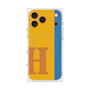 プレミアムスクエアケース with MagSafe［ オリジナル - initial color line - H orange ］