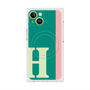 プレミアムスクエアケース with MagSafe［ オリジナル - initial color line - H green ］